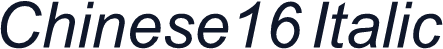 Chinese16 Italic