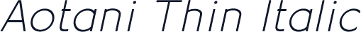 Aotani Thin Italic