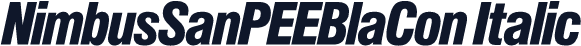 NimbusSanPEEBlaCon Italic