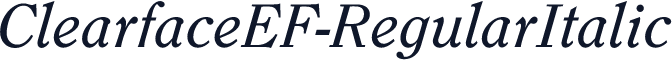 ClearfaceEF-RegularItalic