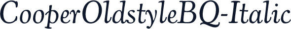 CooperOldstyleBQ-Italic