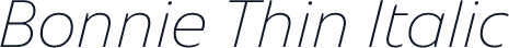 Bonnie Thin Italic