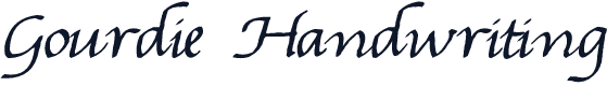 Gourdie Handwriting