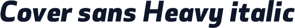Cover sans Heavy italic