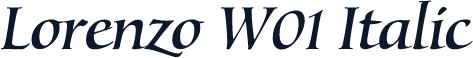 Lorenzo W01 Italic