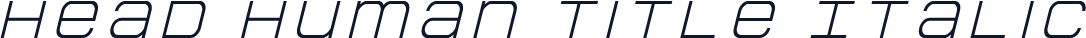 Head Human Title Italic