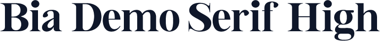 Bia Demo Serif High