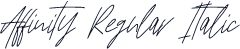 Affinity Regular Italic