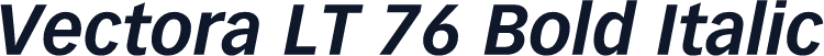 Vectora LT 76 Bold Italic