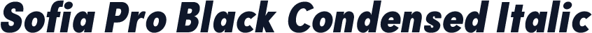 Sofia Pro Black Condensed Italic