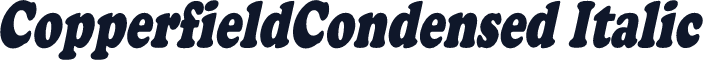 CopperfieldCondensed Italic