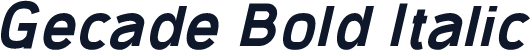 Gecade Bold Italic
