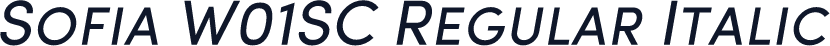 Sofia W01SC Regular Italic