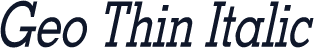 Geo Thin Italic