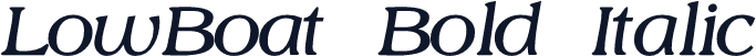 LowBoat Bold Italic