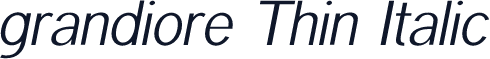 grandiore Thin Italic