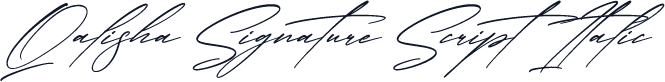 Qalisha Signature Script Italic