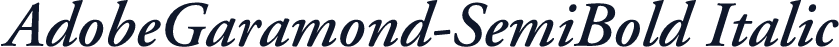 AdobeGaramond-SemiBold Italic