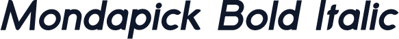 Mondapick Bold Italic
