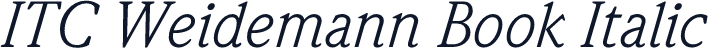 ITC Weidemann Book Italic