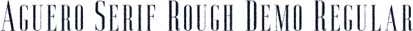 Aguero Serif Rough Demo Regular