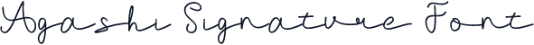 Agashi Signature Font