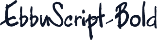 EbbuScript-Bold