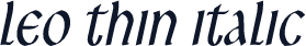 Leo Thin Italic