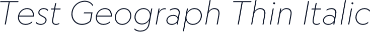 Test Geograph Thin Italic
