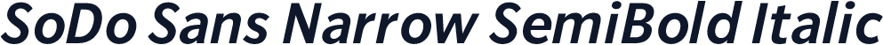 SoDo Sans Narrow SemiBold Italic