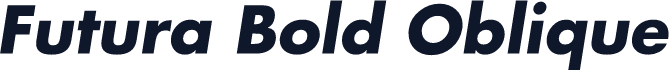 Futura Bold Oblique