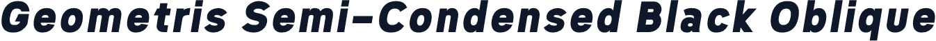 Geometris Semi-Condensed Black Oblique