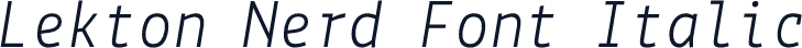 Lekton Nerd Font Italic