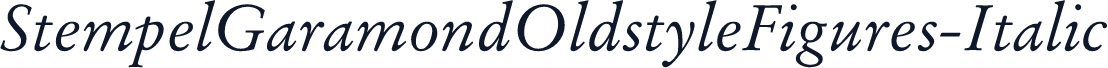StempelGaramondOldstyleFigures-Italic