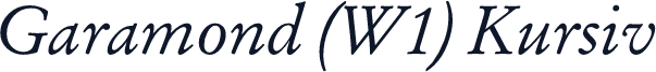 Garamond (W1) Kursiv