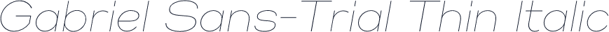 Gabriel Sans-Trial Thin Italic