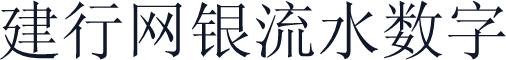建行网银流水数字