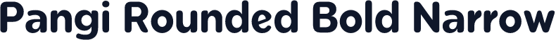 Pangi Rounded Bold Narrow