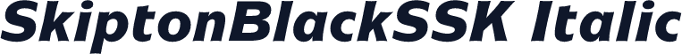 SkiptonBlackSSK Italic