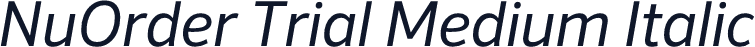 NuOrder Trial Medium Italic