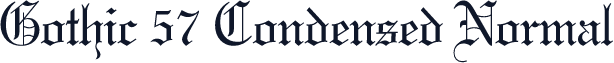 Gothic 57 Condensed Normal