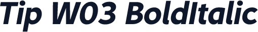 Tip W03 BoldItalic