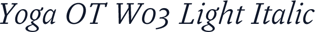 Yoga OT W03 Light Italic