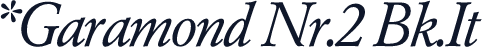 *Garamond Nr.2 Bk.It