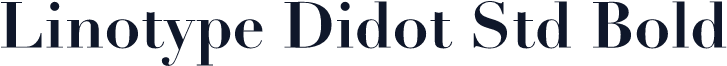 Linotype Didot Std Bold
