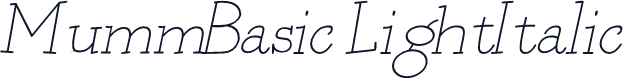 MummBasic LightItalic