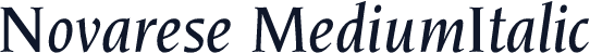Novarese MediumItalic
