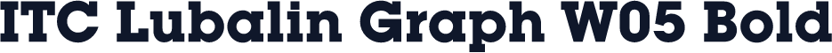 ITC Lubalin Graph W05 Bold