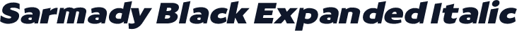 Sarmady Black Expanded Italic