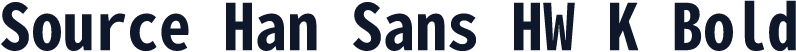 Source Han Sans HW K Bold